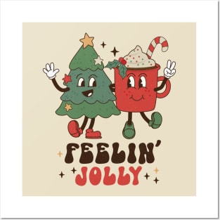 Retro Funny Feeling Jolly Christmas Posters and Art